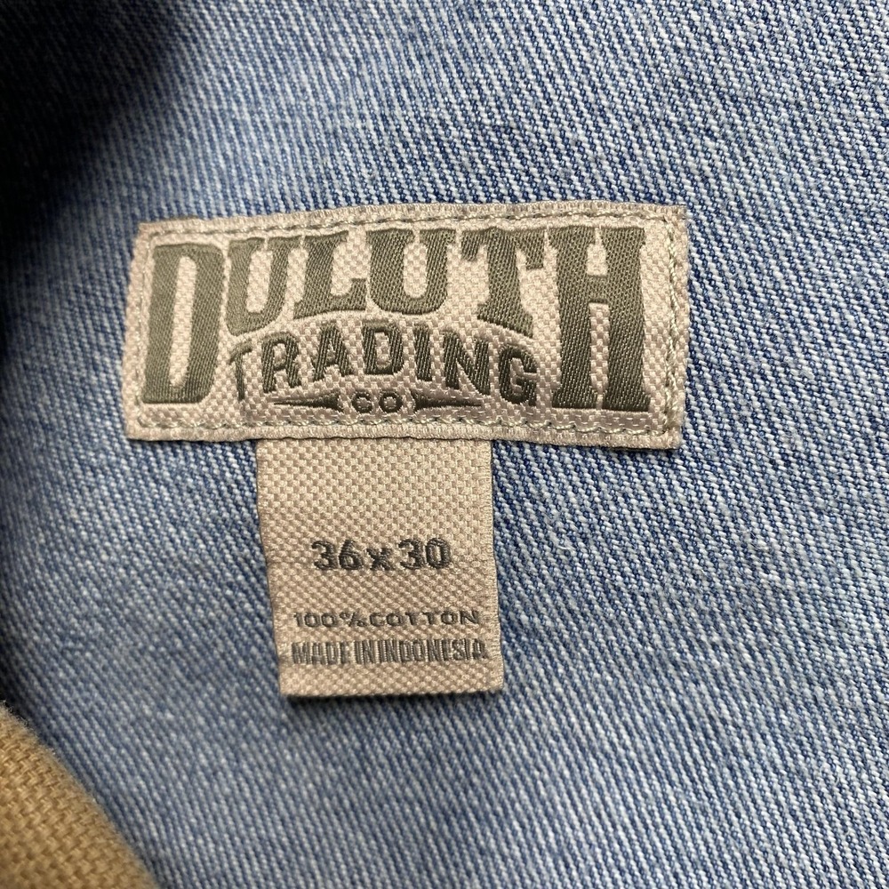 Duluth Trading Co Jeans Mens 36x30 Blue Relaxed Straight Denim Light Wash Pants - Picture 5 of 12